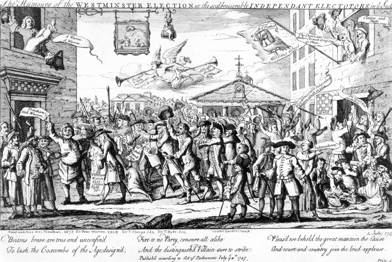 The Humours of the Westminster Election or the Scald-Miserable Independent Electors in the Suds, 1747 od English School