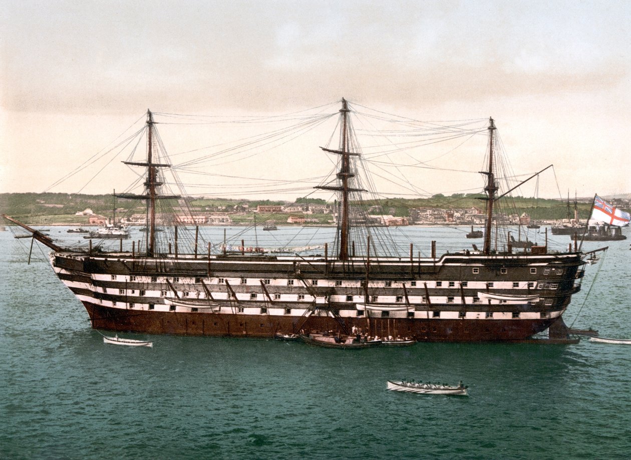 The Impregnable, Plymouth (ručně kolorovaná fotografie) od English School
