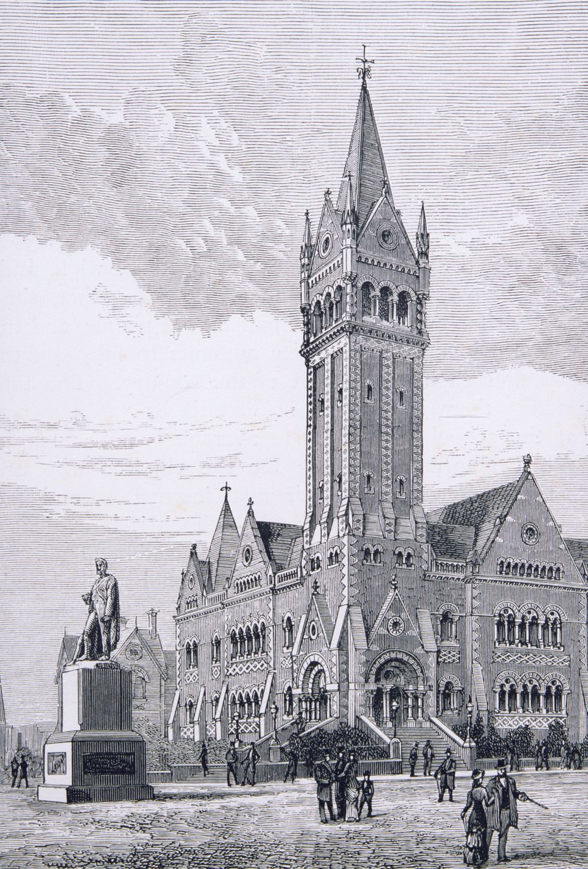 The Independent Church, Collins Street, Melbourne, Austrálie, od Australian Pictures, hospoda. od The Religious Tract Society, 1886 od English School