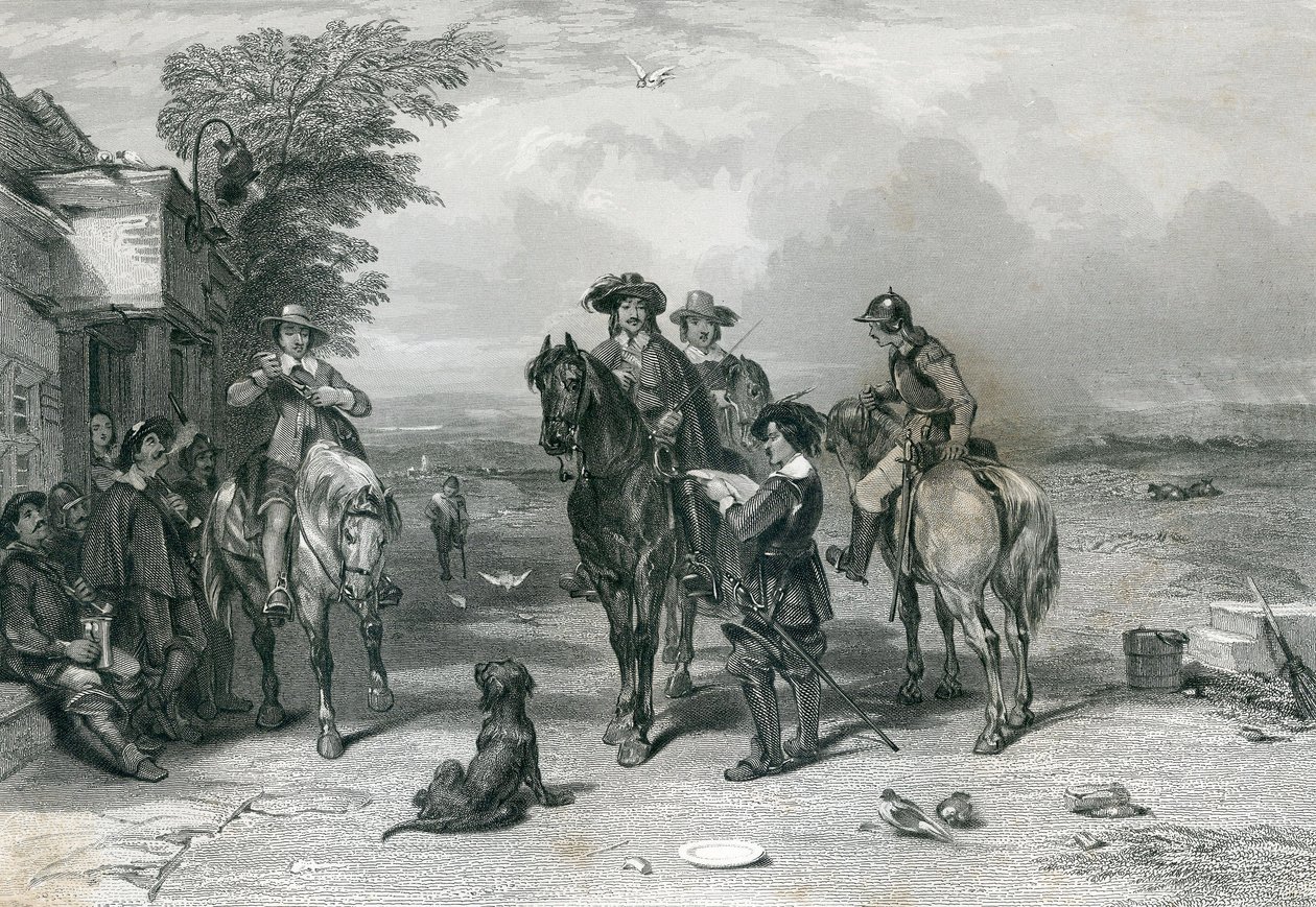 Král na své cestě do Skotů, vyrytý Frederickem. T. Heath, 1844 od English School