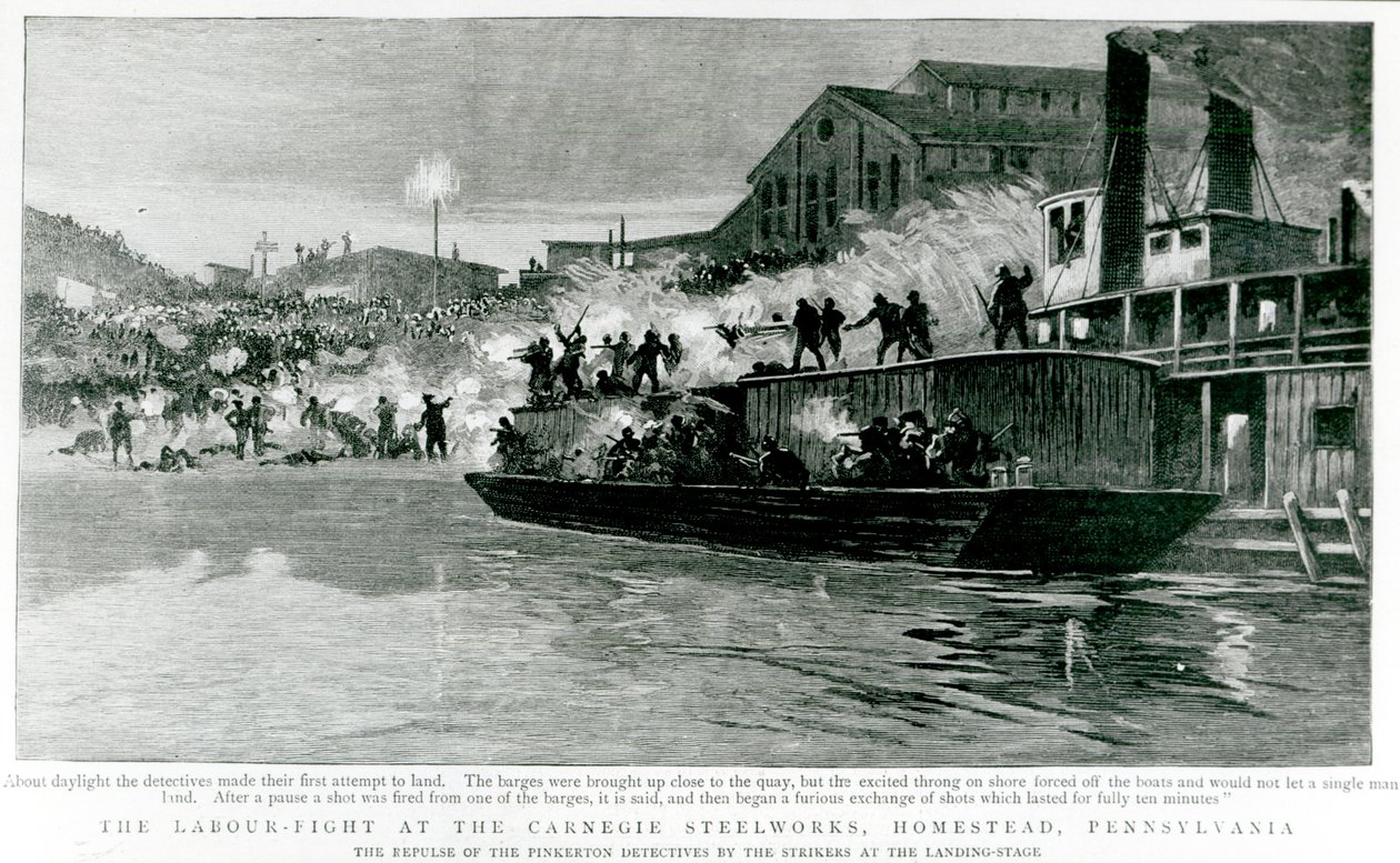 Labour-Fight v Carnegie Steelworks, Homestead, Pennsylvania, z 