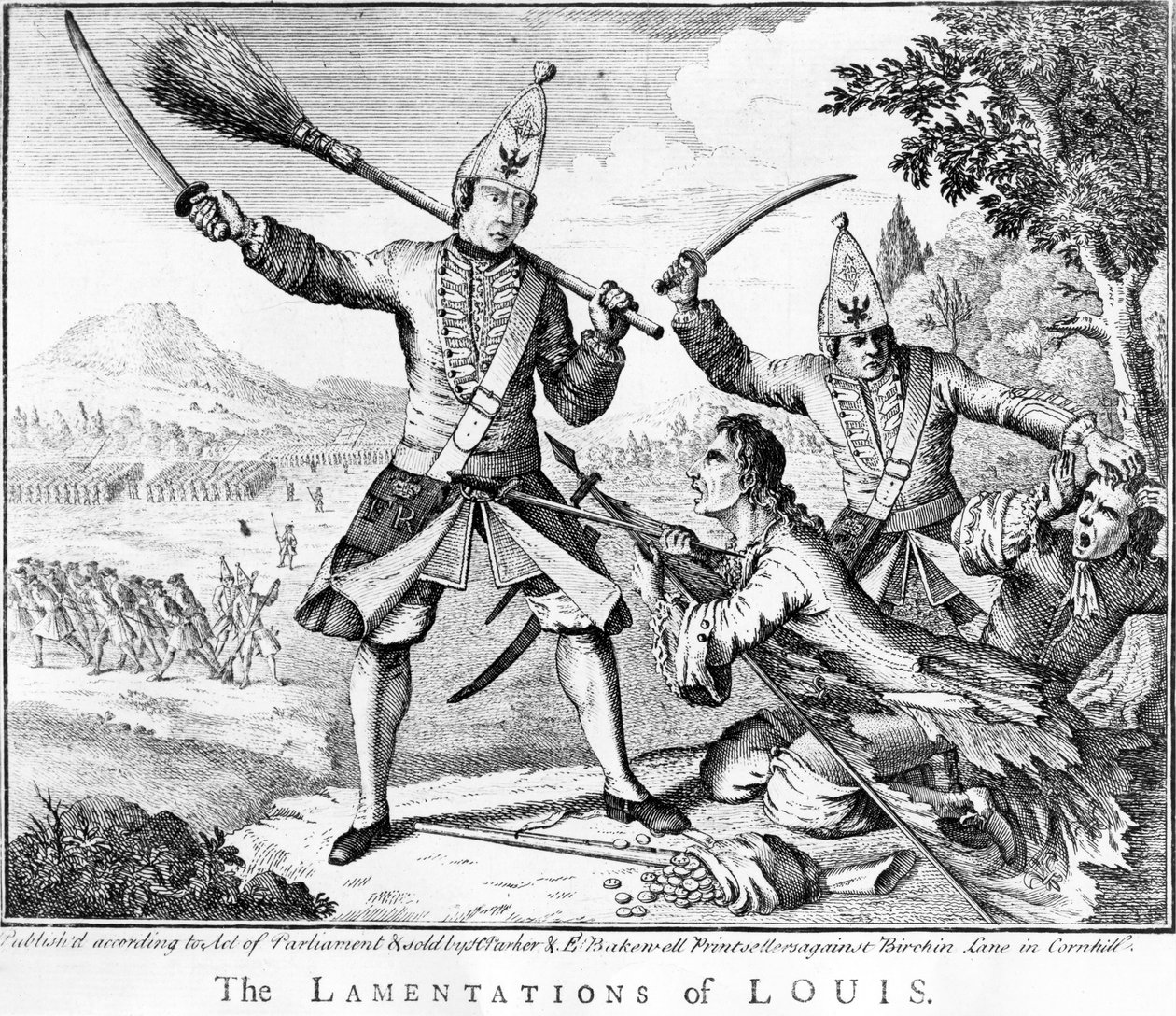 The Lamentations of Louis, 1757 od English School
