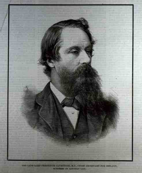 Zesnulý lord Frederick Cavendish (1836-82), M.P., hlavní tajemník pro Irsko, z The Illustrated London News, 13. května 1882 od English School