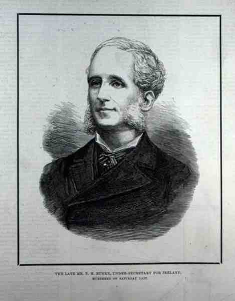 Zesnulý pan T. H. Burke, zástupce tajemníka pro Irsko, z The Illustrated London News, 13. května 1882 od English School