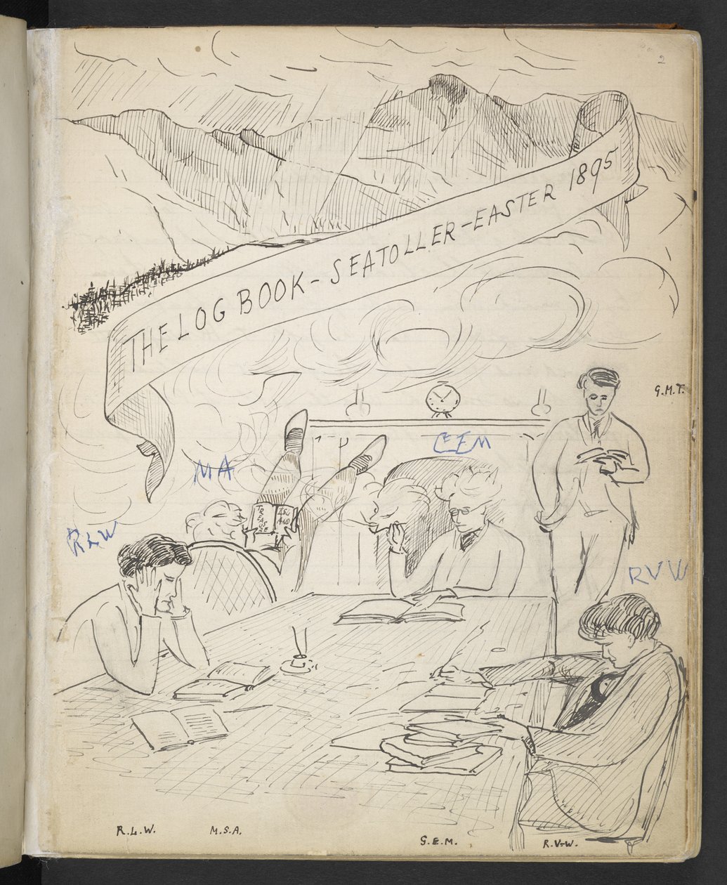 The Log Book, Seatoller, Velikonoce 1895 (pero a inkoust na papíře) od English School