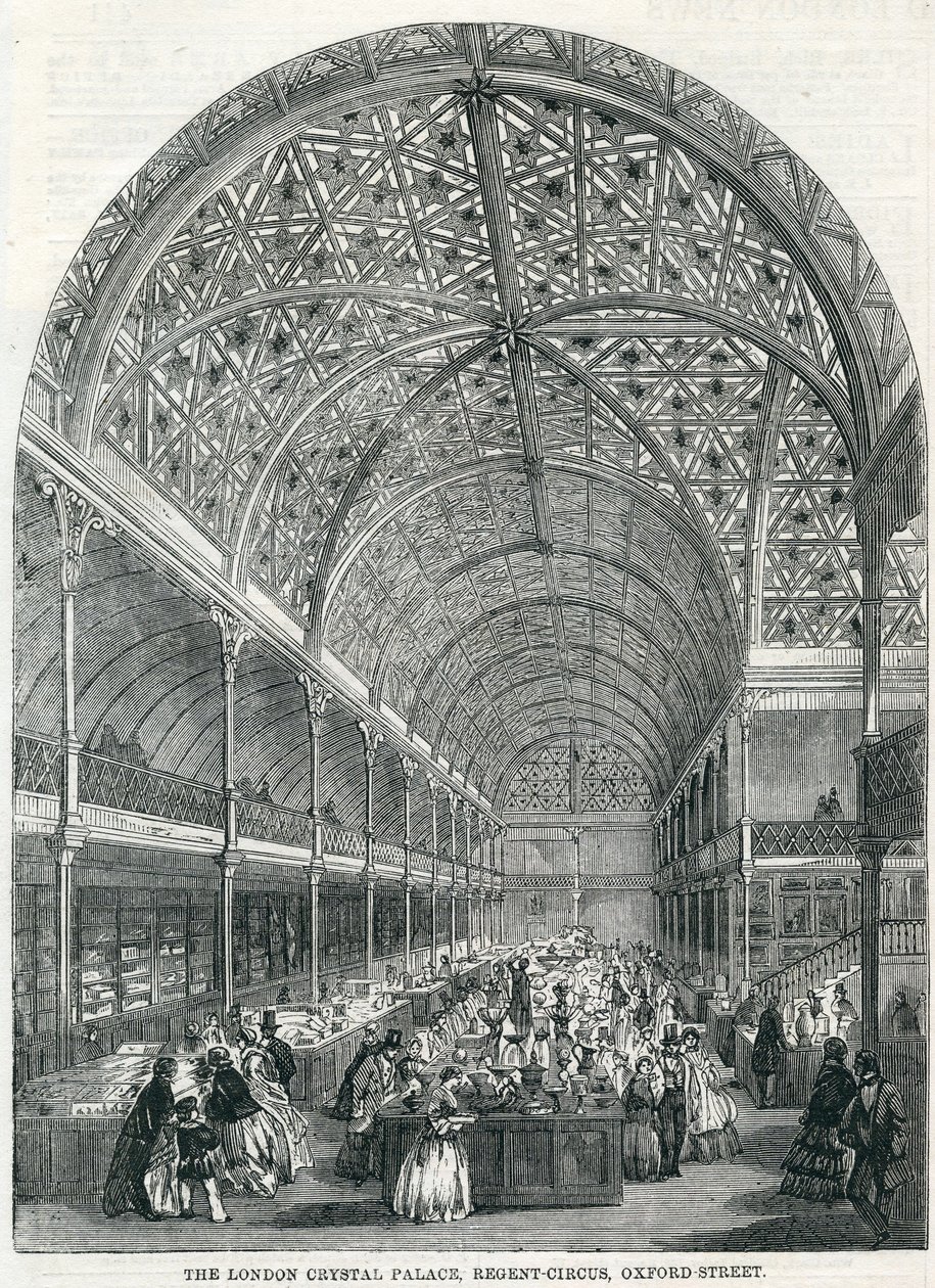 London Crystal Palace, Regent Circus, Oxford Street, 1858 od English School
