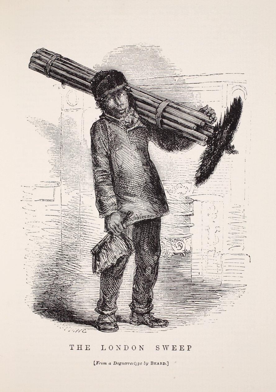 The London Sweep, z daguerrotypie Richarda Bearda, ilustrace z London Labor a London Poor od Henryho Mayhewa, hospoda. 1862 od English School