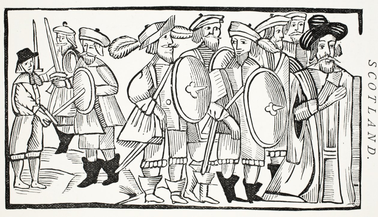 The Lovers Quarrel, ilustrace z Chap-books of the Eighteenth Century od Johna Ashtona, hospoda. 1882 od English School