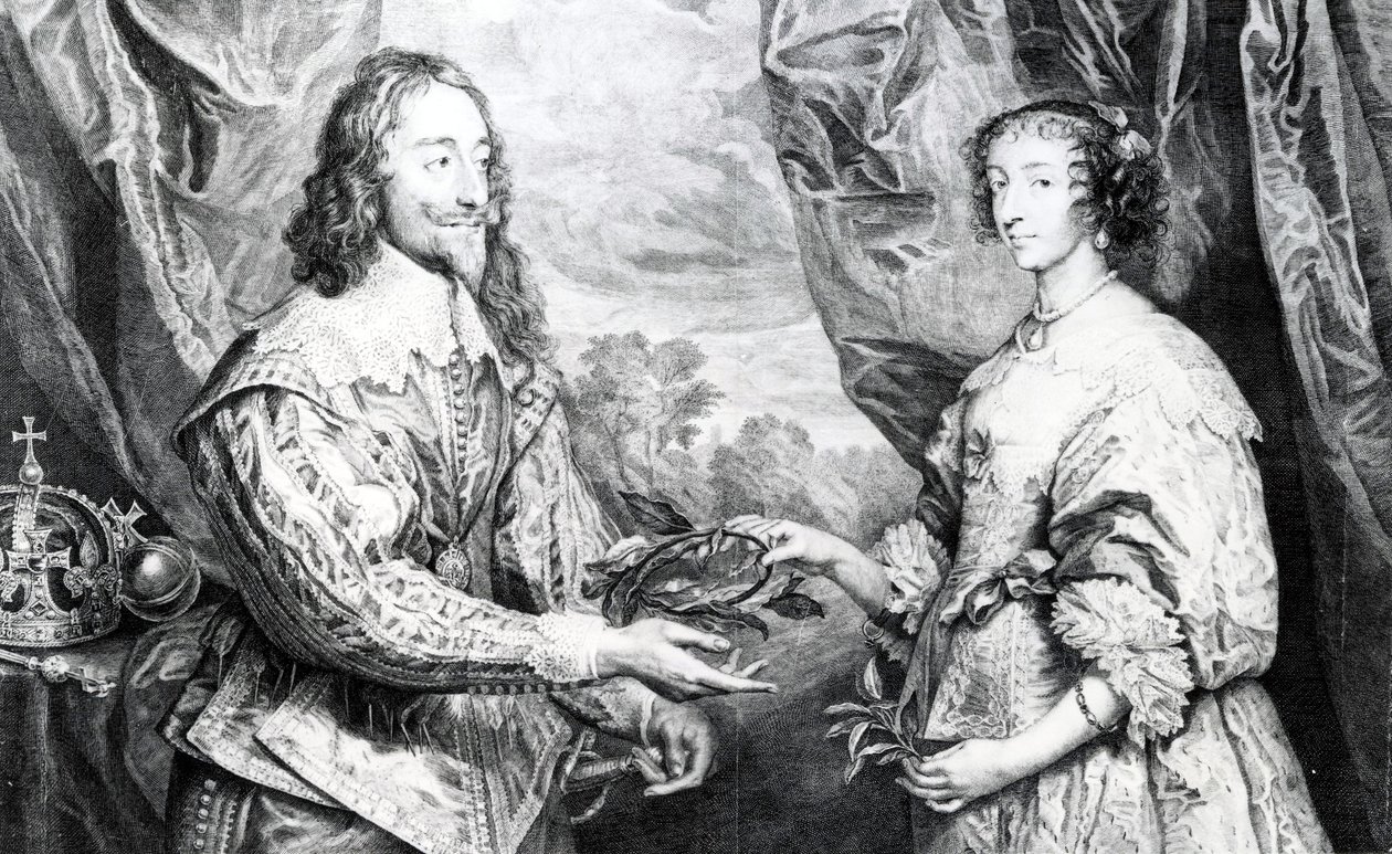 Manželství Henrietty a Karla, vyryté G. Vertue podle Van Dycka, 1742 od English School