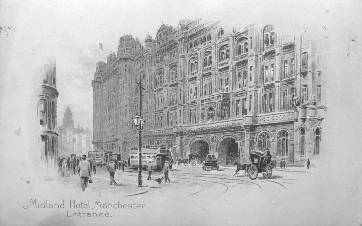 The Midland Hotel, Manchester, kolem roku 1910 od English School