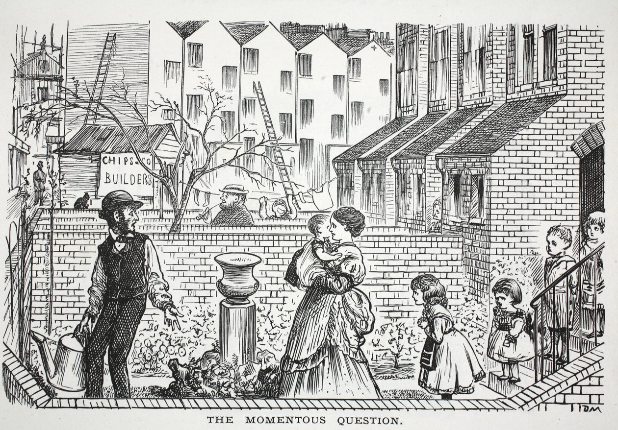 The Momentous Question, ilustrace z Punch od English School