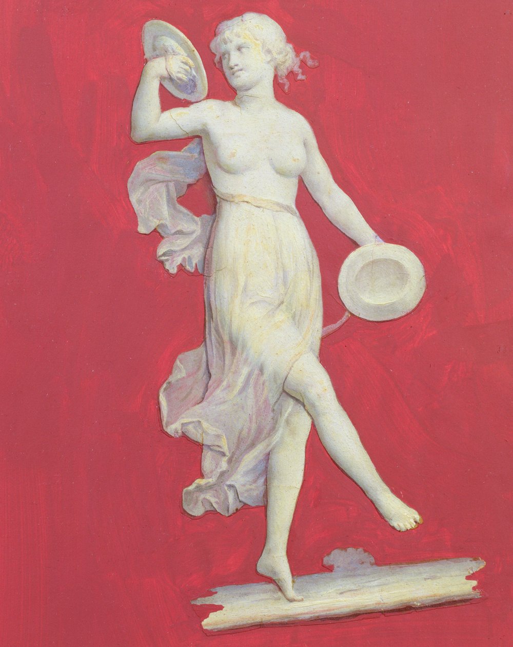 The Muse of Music, cca 1800 (olej na papíře) od English School