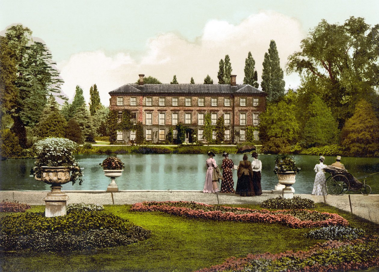 Muzeum, Kew Gardens (ručně kolorovaná fotografie) od English School
