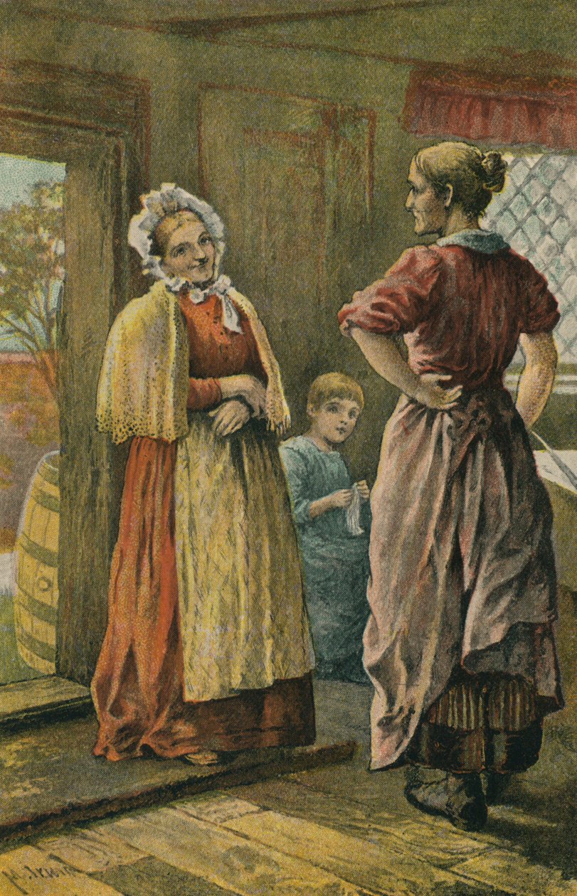 Tchánův soused (barevná litografie) od English School
