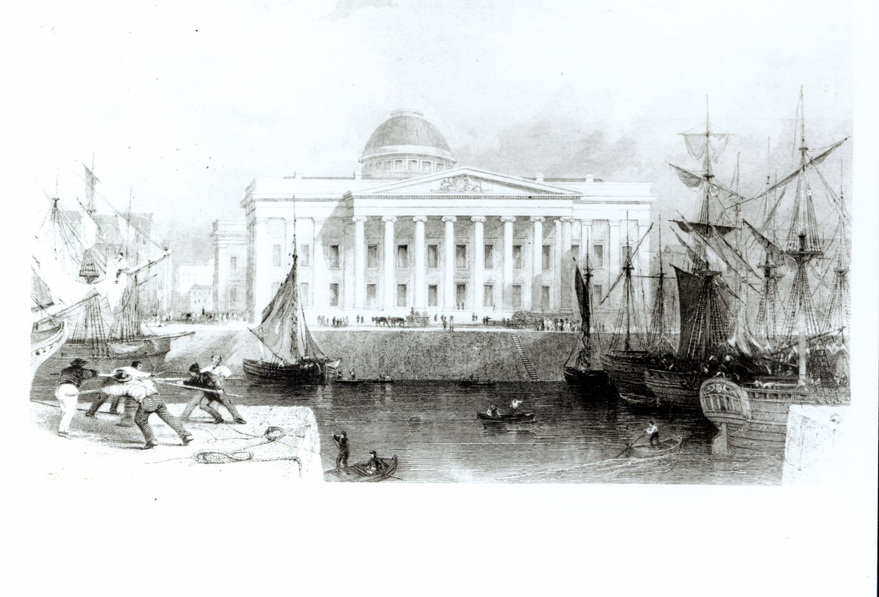 Nová celnice, Liverpool, cca 1830 od English School