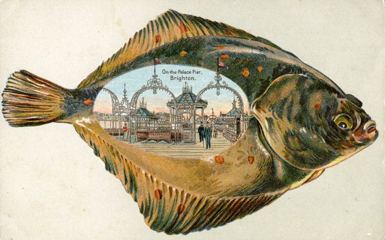 The Palace Pier, Brighton uvnitř podrážky, 1880-1900 od English School
