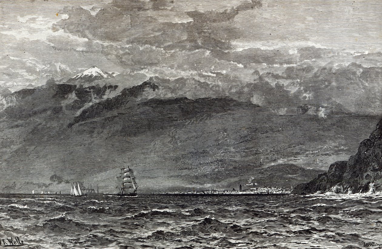 Vrchol Teneriffe, Sante Cruz, z filmu "Hodina volného času", 1888 od English School