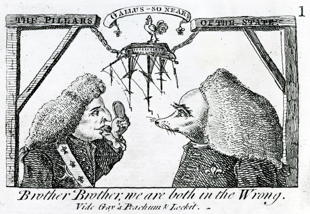 The Pillars of the State, circa 1756 od English School