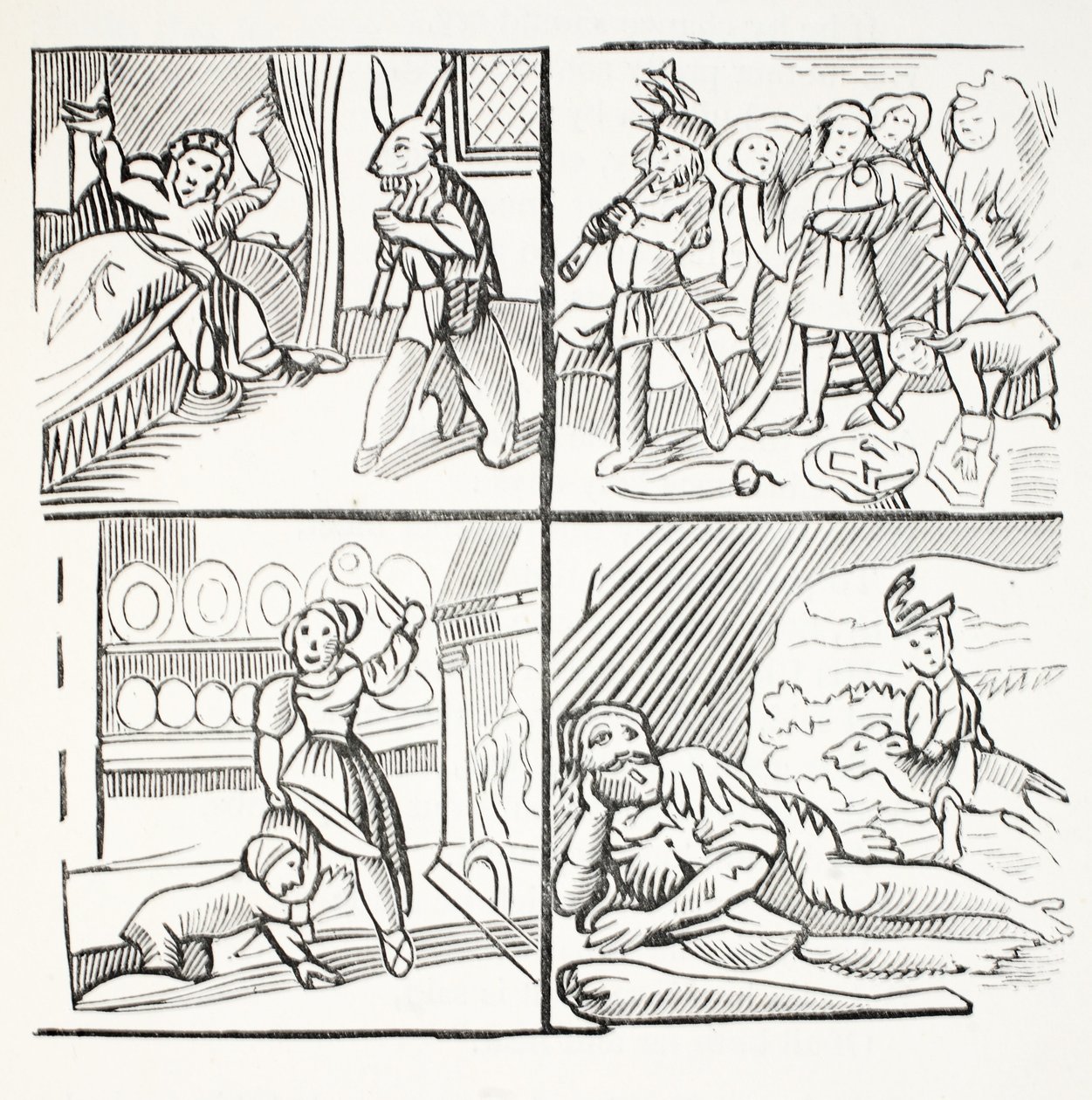 The Pleasant History of Jack Horner, ilustrace z Chap-books of the Eighteenth Century od Johna Ashtona, hospoda. 1882 od English School