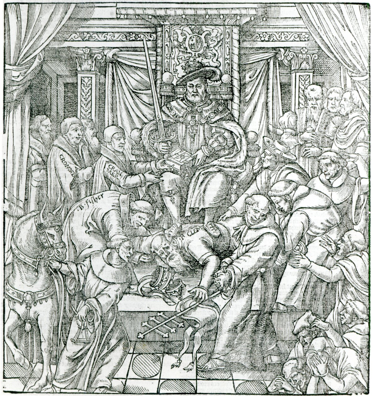 Papež potlačen králem Jindřichem VIII., 1534 od English School