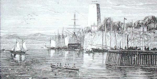 Řeka Potomac, Washington D.C., USA, z „Galerie geografie“ od reverenda Thomase Milnera, vydáno kolem roku 1880 (rytina) od English School
