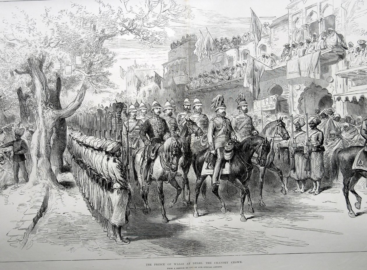 Princ z Walesu v Dillí: Chandry Chowk od English School