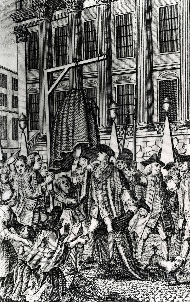Znásilnění Petti-coat, 1768 od English School