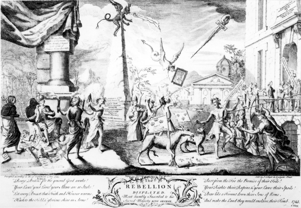 Povstání zobrazeno, 1745 od English School