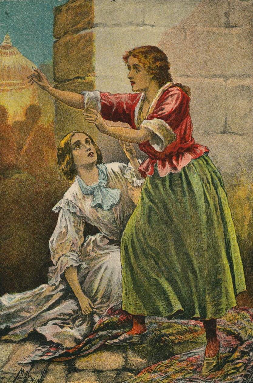 Reliéf v Lucknow (barevná litografie) od English School