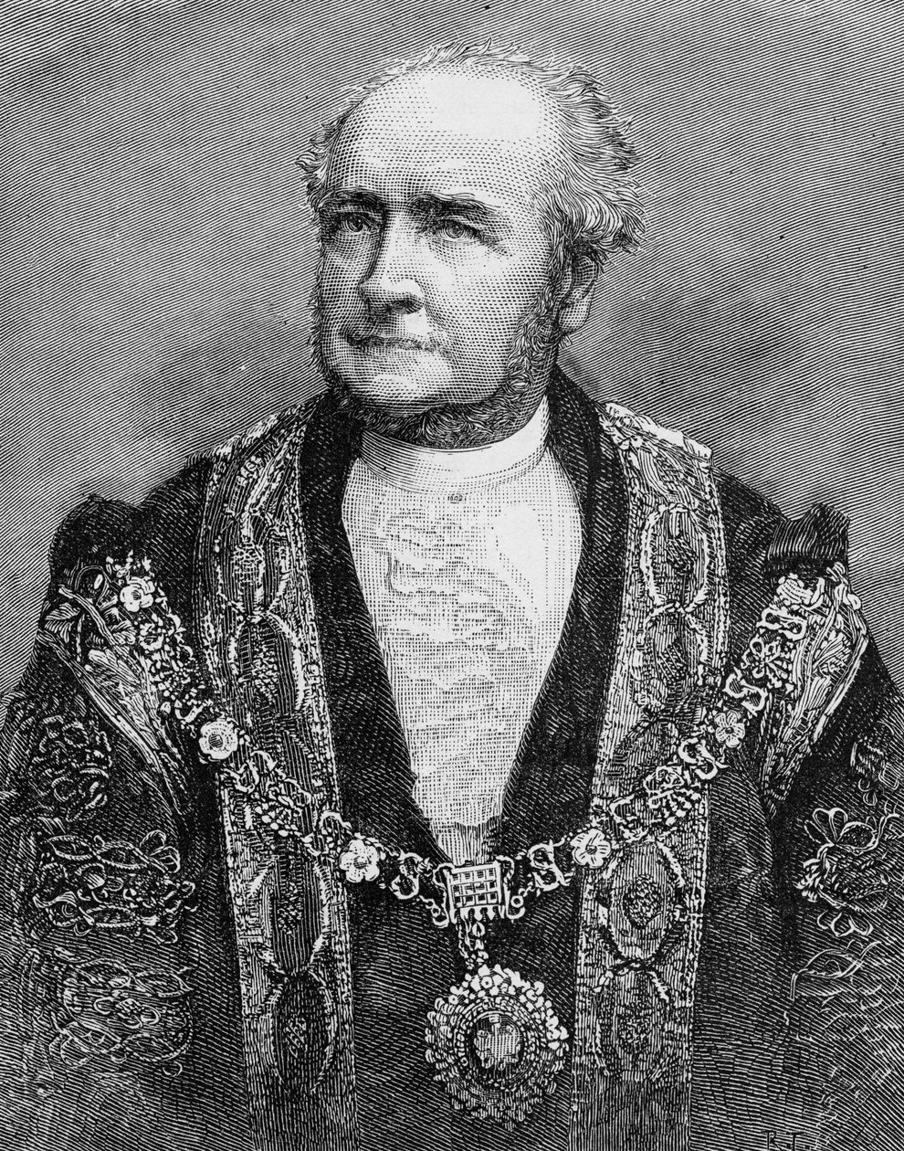 Správný Honza. Alderman G. S. Nottage, nový primátor Londýna, ilustrace z „The Illustrated London News“, 1884 od English School