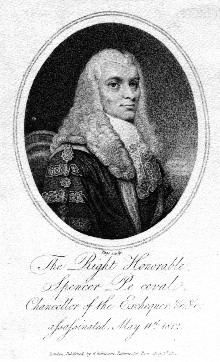 Správný ctihodný Spencer Perceval, 1812 od English School