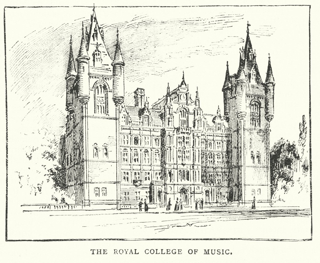The Royal College of Music (rytina) od English School