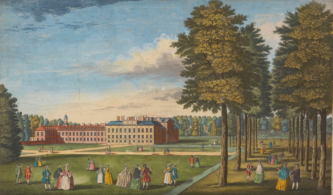 Královský palác v Kensingtonu, publikoval John Bowles, c od English School