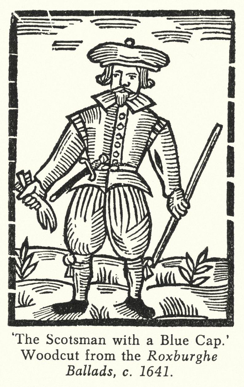 "Skot s modrou čepicí" (rytina) od English School