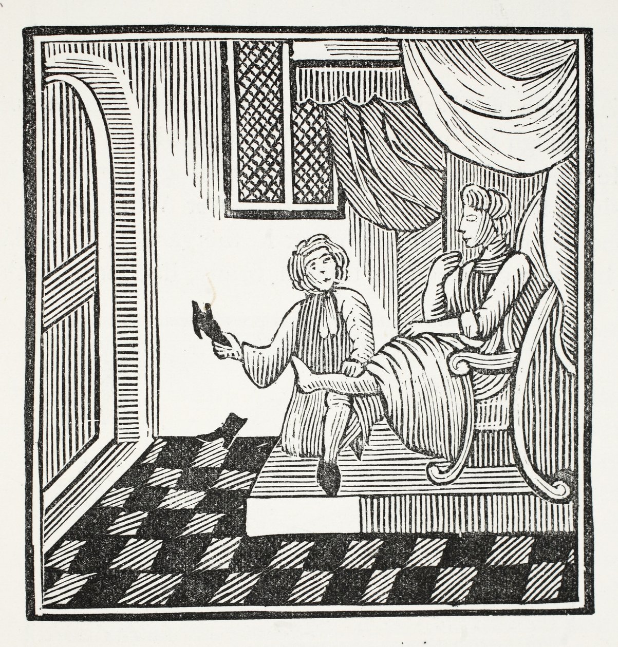 The Shoemakers Glory, ilustrace z knihy Chap-books of the Eighteenth Century od Johna Ashtona, vyd. 1882 od English School