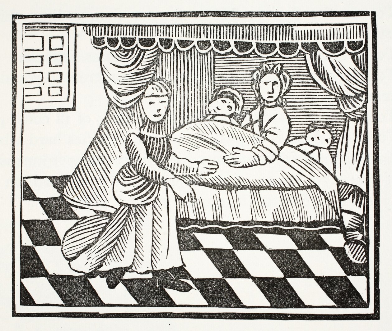 Význam snů, ilustrace z Chap-books of the Eighteenth Century od Johna Ashtona, pub. 1882 od English School