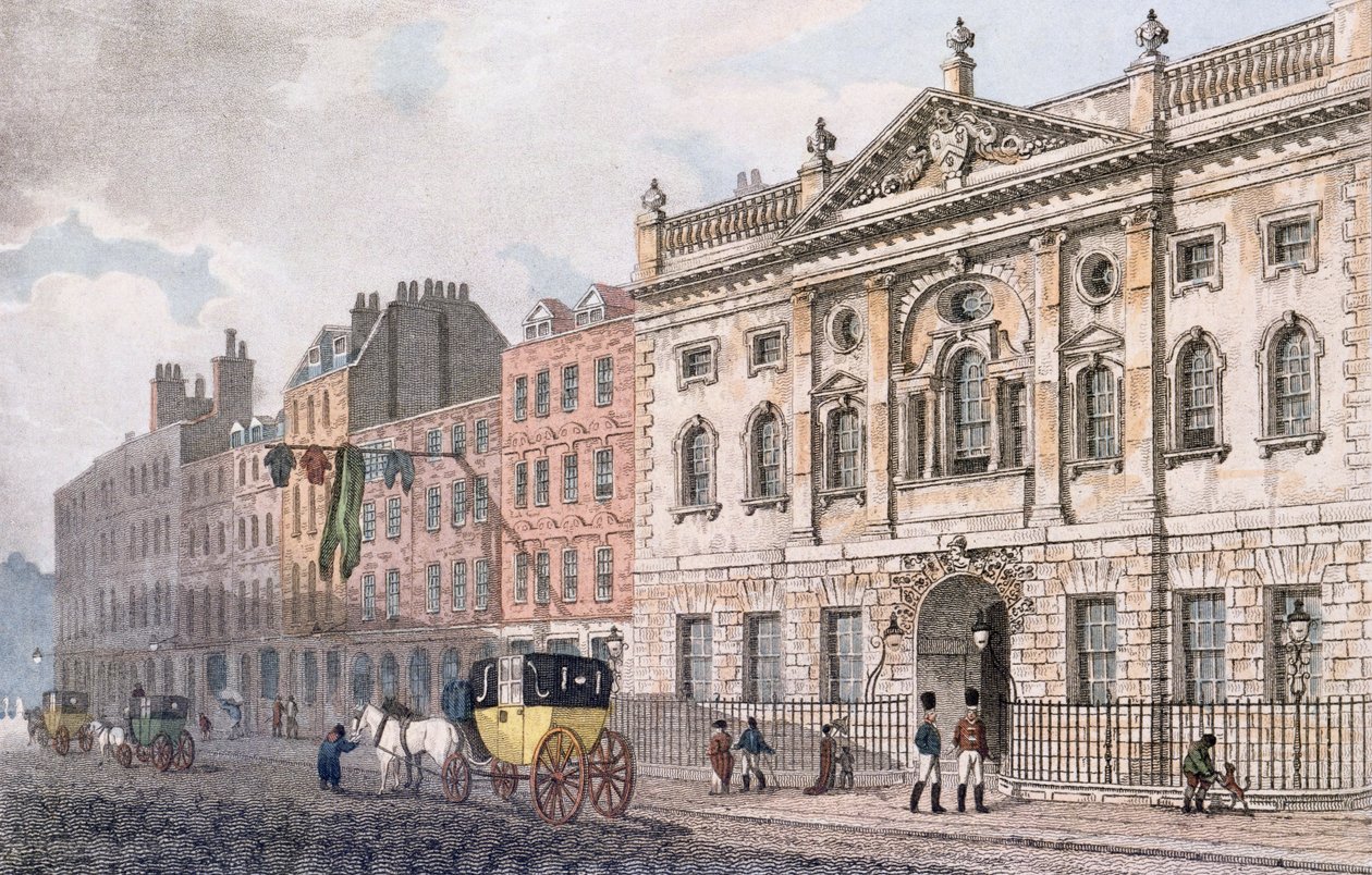 Jižní fronta Ironmongers Hall, z 