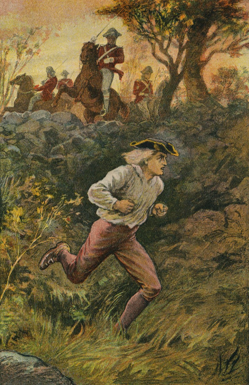 Útěk špiona (barevná litografie) od English School