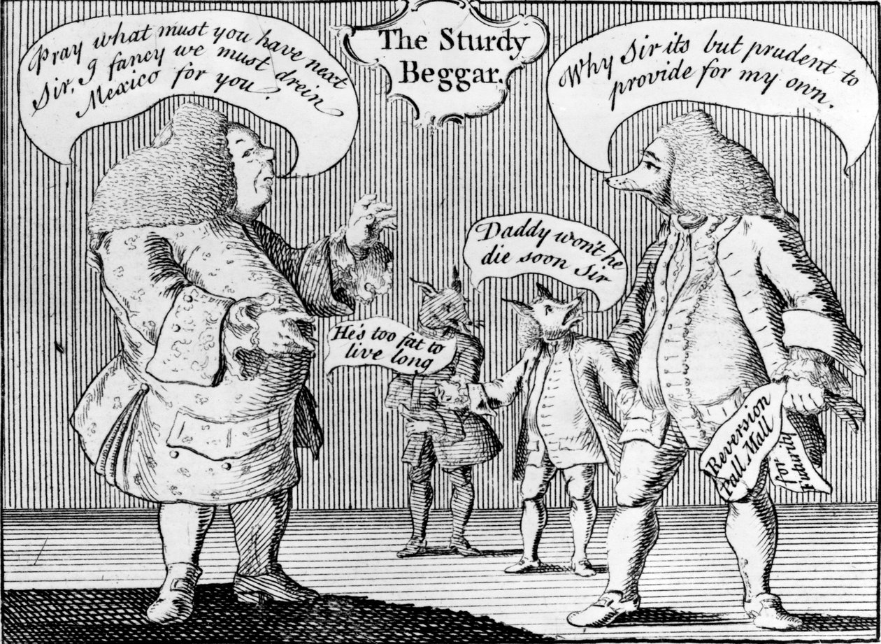 Pevný žebrák, 1758 od English School