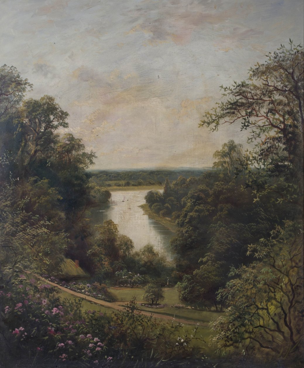 Temže z Terrace Gardens, Richmond, Surrey od English School