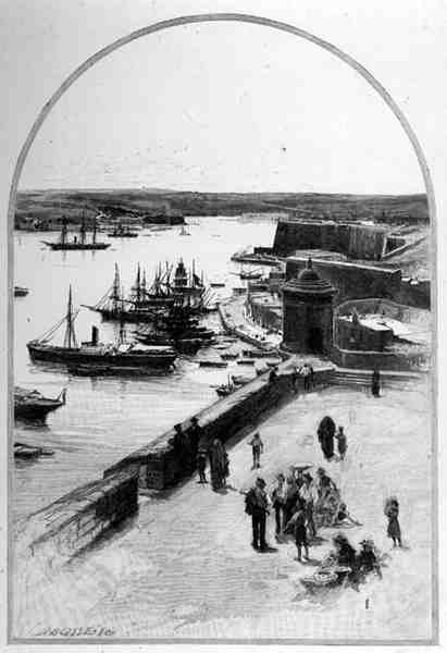 The Top of the Grand Harbour, Valletta, Malta, z 