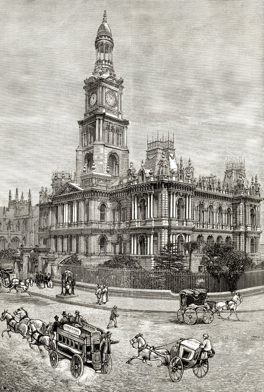 The Town Hall, Sydney, c.1880, z 