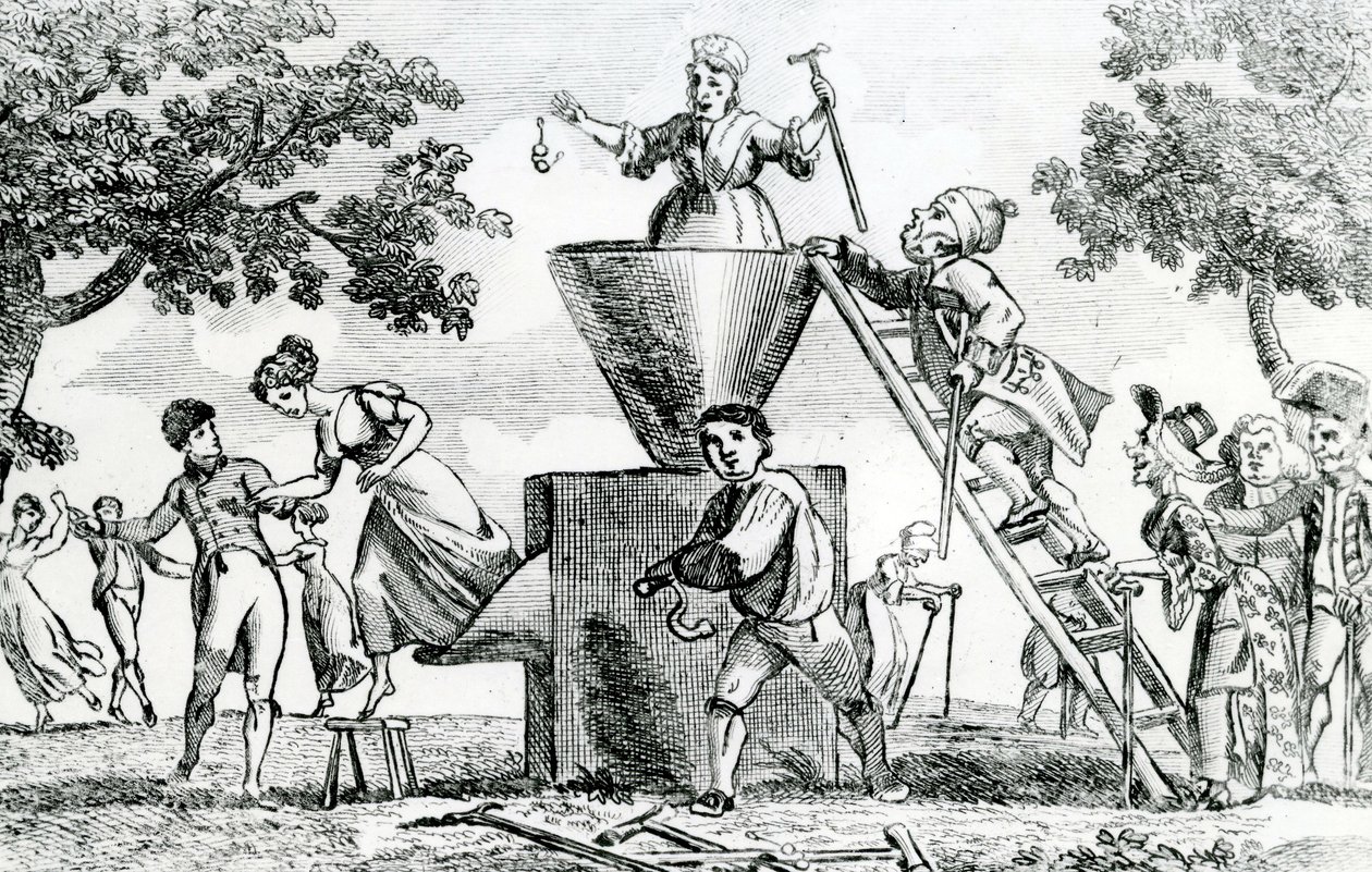 Podivuhodný mlýn, 1805 od English School