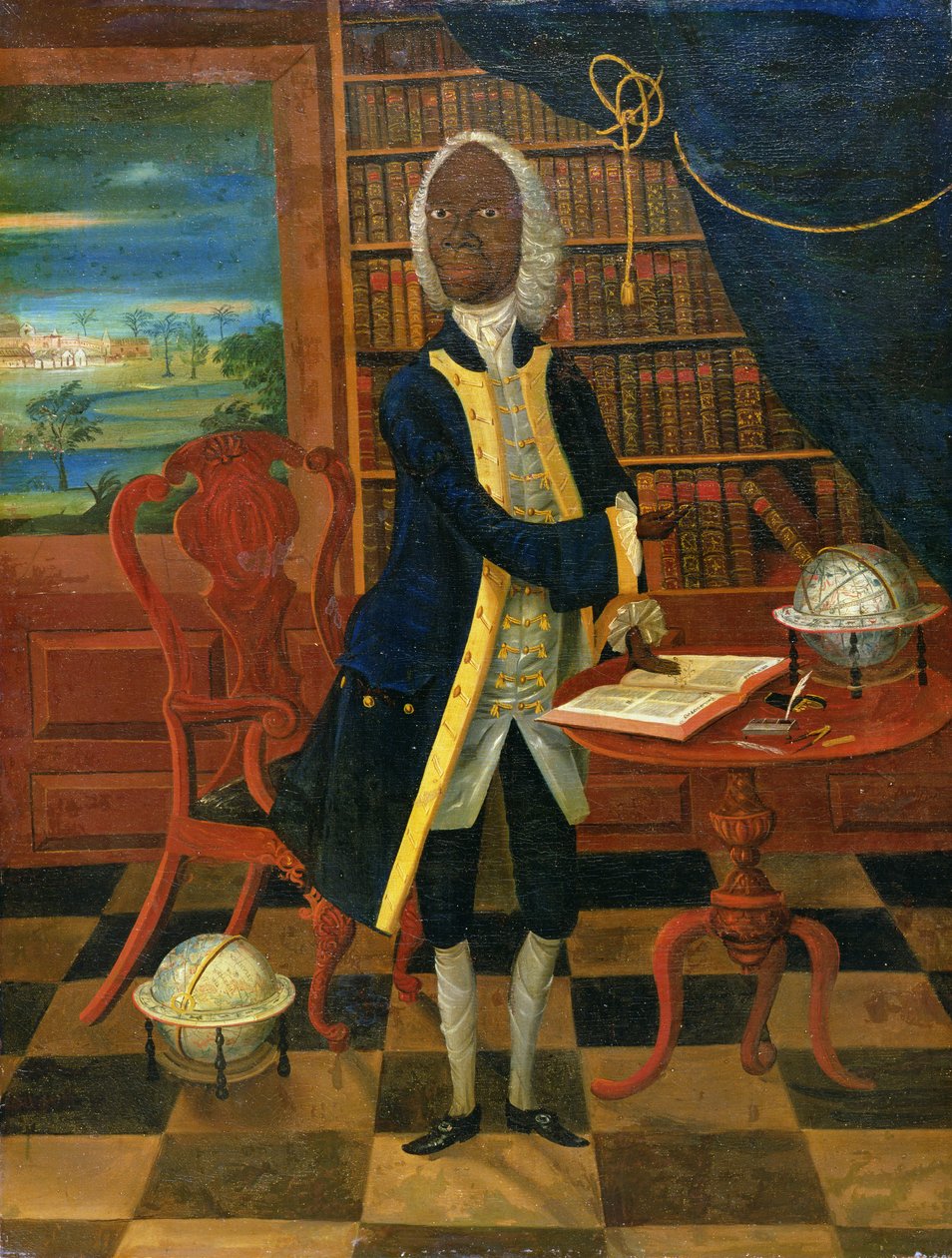 Černý učenec z Jamajky, kolem roku 1740 od English School