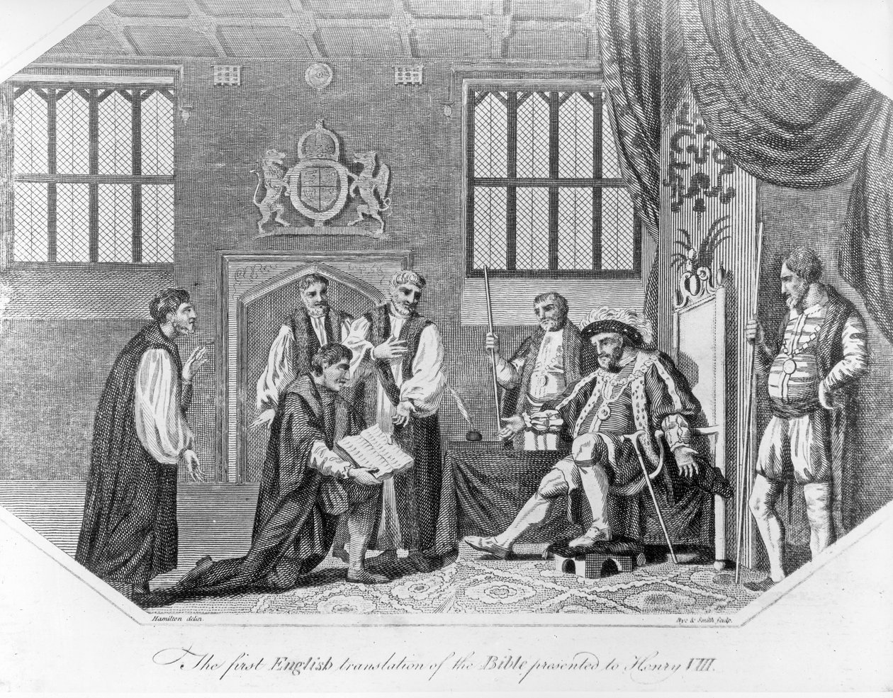 První anglický překlad Bible předložený Jindřichu VIII., 1824 od English School