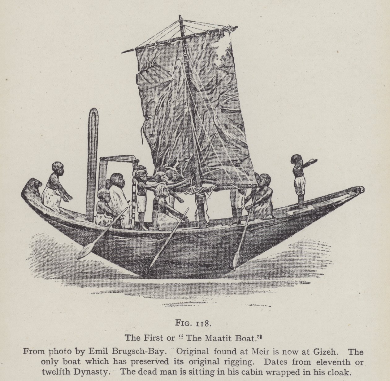 První nebo Maatit Boat (litografie) od English School