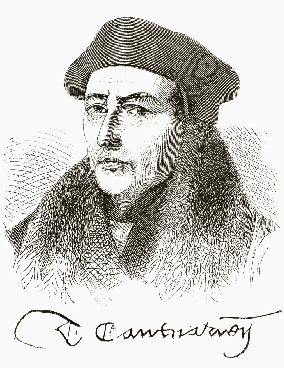 Thomas Cranmer, z „Národní a domácí historie Anglie“ od Williama Hickmana Smith Aubrey (1858-1916), vydaný v Londýně, kolem roku 1890 od English School