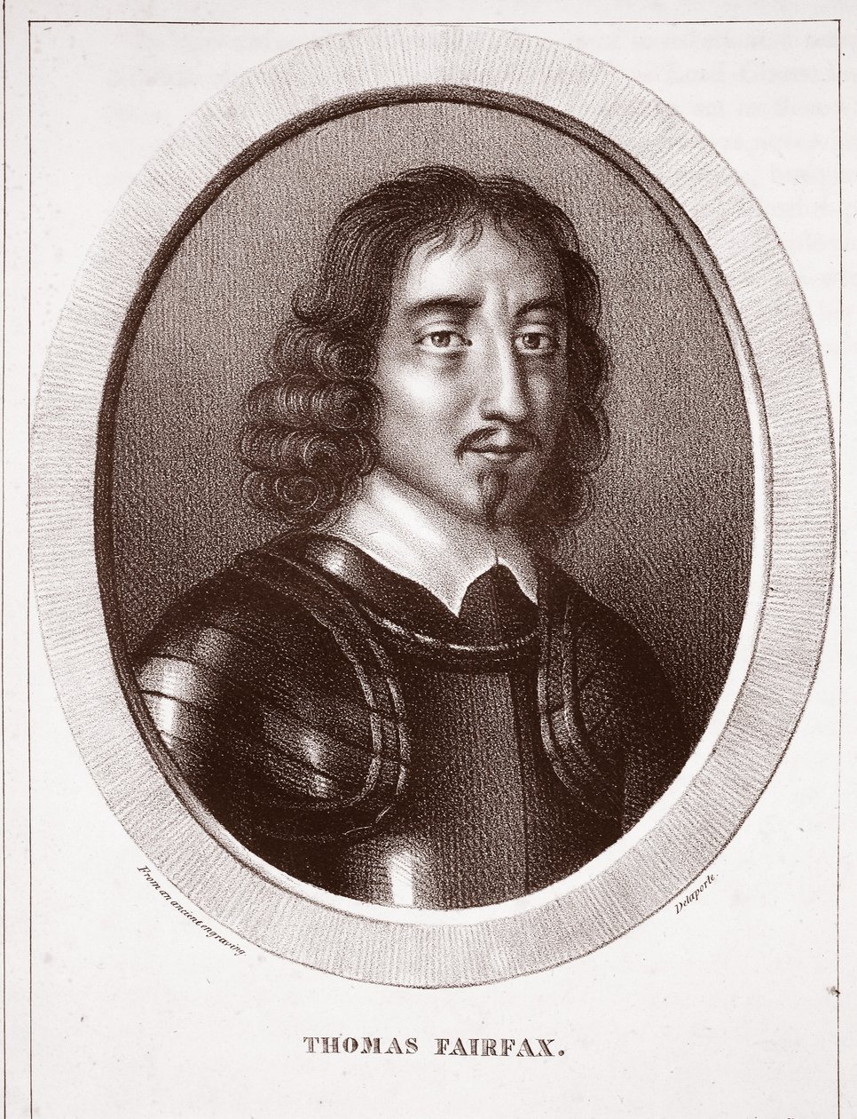 Thomas Fairfax, připsáno Delaporteovi, vyryl de Ducarme od English School