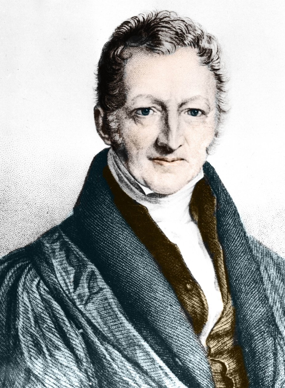 Thomas Robert Malthus (barevná rytina) od English School