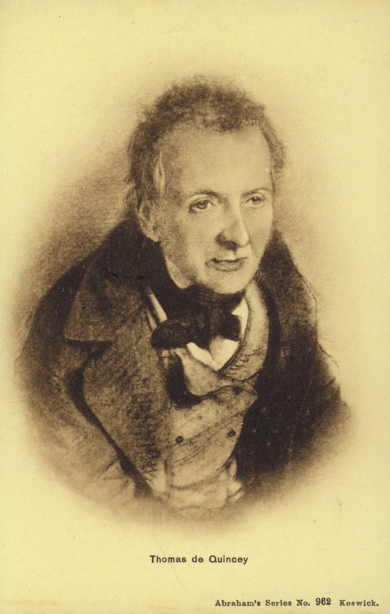 Thomas de Quincey (1785-1859), anglický esejista (litografie) od English School